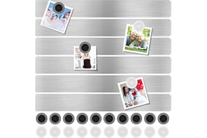 CUNQN Magnetic Board Pack of 6 Magnetic Boards Memo Board Self-Adhesive Magnetic Board Magnetic Strips with 20 Strong Magnets for Fridge Documents Photos Kitchens