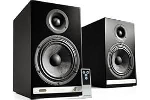 Audioengine HD6 Wireless Speakers with Bluetooth - 150W Powered Bookshelf Speakers with aptX-HD, 24 Bit DAC