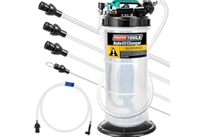 ‎MAGICBOX Magicbox 5.3L Kapazität Ölabsaugpumpe Auto Dual-System(Manuell + Pneumatisch) mit 6 Schläuchen & Sicherheitsventil–1,5m Schlauch für Auto, Motorrad, Boot, Industrietauglich, Rostbeständig