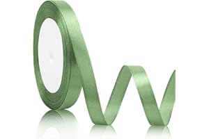SERENEGLOW Nastro Verde Salvia Raso 10mm x 22m Per Pacchi Regalo - Nastrini Decorativi in Tessuto per Lauree e Feste