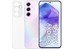Samsung Galaxy A55 5G,Clear Cover inclusa, Smartphone Android 14, Display FHD+ Super AMOLED 6.6”, 8GB RAM e 256GB di memoria interna espandibile, Batteria 5.000 mAh, Awesome Lilac [Versione Italiana]