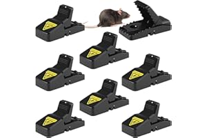 Foydream 8 Stück Mausefalle, Wiederverwendbar Mausefalle Schlagfalle, Mäusefallen Tödlich, Mausfallen für Drinnen, Haus, Garten, Außenbereich, Profi Mäuse Falle, Köderfreie, Mehrweg Mausefallen