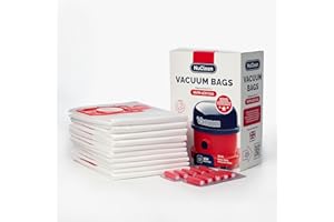 NuClean - Replacement for Henry Hoover Bags - Compatible with Henry, Hetty, NVM-1CH Vacuum Bag (10 Bags & 10 Freshners)