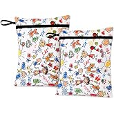 Yorni Family 2 Adet Islak Mayo ve Kirli Bez Taşıma &Ccedil;antası 35x30 cm, Su Ge&ccedil;irmez Fermuarlı Yıkanabilir Organizer