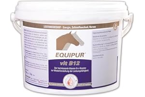 Equipur VIT B12 | 3 kg | karma uzupełniająca dla koni | wysoka dawka witaminy B12 do przywracania wydajności u koni i kucyków | zgodna z ADMR