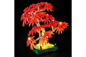 YEABRICKS LED Luz para Lego-10348 Botanical Bonsai de Arce Rojo de Japón Modelo de Bloques de Construcción (Juego de Lego no incluido)