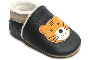 ICEUNICORN Scarpe Primi Passi Bimba Bimbo Invernali Scarpine Primi Passi Bambina Scarpine in Pelle Bambino Calda Fodera Pantofole Bambini