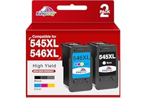 KINGWAY 545XL 546XL Ink Cartridges Replacement for Canon 545 546 Ink Cartridges PG-545 XL CL-546 XL for Pixma TS3350 TS3355 TS3150 TS3300 TR4550 MG2550S MG3050 TR4500 TS3100 TR4551 TR4650 MX495