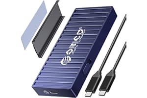 ORICO Boîtier SSD M.2 NVMe Adaptateur, sans Outil USB3.2/USB3.1 Gen 2 10Gbps NVME External Lecteur Boîtier Disque pour M.2 PCIe NVME M-Key 2230/2242/2260/2280 SSD avec UASP (10Gbps-Bleu)