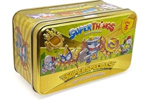 SUPERTHINGS RIVALS OF KABOOM SUPERTHINGS Lata Gold Contiene Todas Las Figuras Especiales de la Serie 3, Incluye el ultrararo (Mr. King), 2 líderes Dorados, 6 capitanes Plateados y 2 Supersliders Dorados