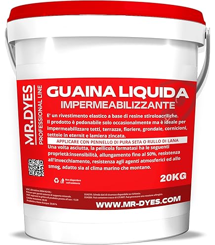 differenza tra membrana e guaina liquida MR-DYES GUAINA LIQUIDA IMPERMEABILIZZANTE MEMBRANA POLIURETANICA VARI  COLORI E FORMATI (6 KG, ROSSO) : Amazon.it: Fai da te