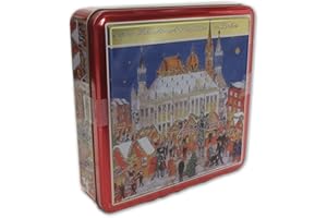 Lambertz verschiedene Lebkuchen in Nostalgie Weihnachtsmarkt Metalldose (500g Dose)
