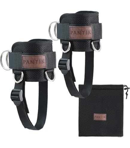Sangles De Cheville En Cuir Pour Poulie - Réglables, Rembourrées, Pour Exercices Fessiers, Bras, épaules En Salle - 6