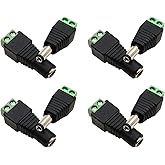 iJiGui 4 Paare DC 5.5mm x 2.1mm DC Plug DC Female Connector DC Power Supply Male Adapter, 6 Male 6 Female DC Netzsteckeradapt