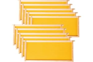 MayBee Hives--Deep or Brood Size Beehive Frames and Foundations,10 Pack Honey Bee Frames with 100% Beeswax Coated Food Grade Foundation Sheets