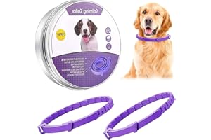 XoeLLe Beruhigungshalsband für Hunde, 2 Pack Verstellbares Calming Collar for Dogs, Beruhigungsmittel Halsband 60 Tage Schutz, Angst Stress Pheromon-Beschwichtigungshalsband für Große, Mittlere Hunde