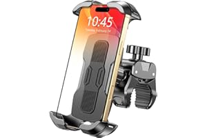 Rolgno Handyhalterung Fahrrad, [EIN-klick-Lock] Handyhalterung Motorrad, [360° Drehbar] Universal Handyhalter Fahrrad Lenker, Kompatibel mit iPhone, Galaxy und Alle 4.7"-6.9" Smartphones