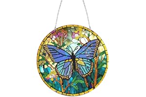 DEMIAWAKING 5D DIY Diamond Painting Girlande Kranz Diamant Malrei Blumenkorb Anhänger Kits mit Kette Mosaik Handwerk Strass Zeichnung Tür Deko Weihnachtsdeko Geschenke