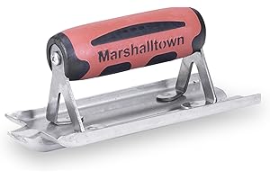 Marshalltown Wycinak do rowków - R 6 mm, W 13 mm, T 13 mm z uchwytem Durasoft, stal nierdzewna, narzędzie do posadzek i betonu, rozmiar: 152x76 mm