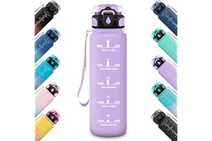 HoneyHolly Gourde Sport 500/1000/1500ML Étanche Sans BPA, Bouteille d'eau Gazeuse Convient pour Vélo, Bouteille d'eau en Sport avec Filtre, Bouteille d'eau Pour Enfants, Fitness