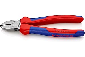 Knipex Pince coupante de côté noire atramentisée, avec gaines bi-matière 180 mm 70 02 180