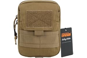 EXCELLENT ELITE SPANKER Bolsa Molle Admin Bolsa Militar para Herramientas EDC Molle Bolsas Gadget Bolsas De Cintura(Marrón)