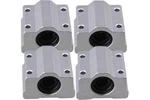 BQLZR SC8UU Lot de 4 paliers complets à billes linéaires CNC Longueur 34,5 mm