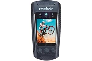 ‎PROPHETE Prophete Fahrrad Dashcam – 4K 30 fps Video, 20 MP Fotos, Front- & Rückfahrkamera, 4,5 Std. Aufnahmezeit, App-Steuerung für iOS & Android, robuste Lenkerhalterung, USB-C Ladefunktion