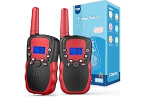 Bakoherp Walkie Talkie, Funkgerät Kinder Spielzeug ab 3 4 5 6 7 8 9 10 11 12 Jahre Jungen Mädchen, Walky Talky mit 8 Kanäle, LED Taschenlampe, LCD Bildschirm für Abenteuer, Camping, Wandern