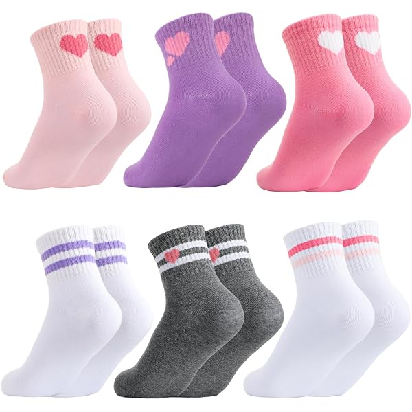 Utensilsto Lot de 6 paires de chaussettes de tennis de sport