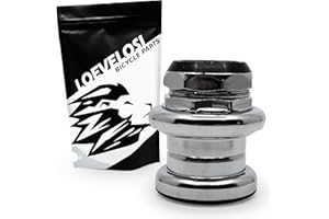 LOEVELOSI Jeu de direction de vélo de route Filetage Kit de roulement rétro Tête de commande Roulement Casque de vélo
