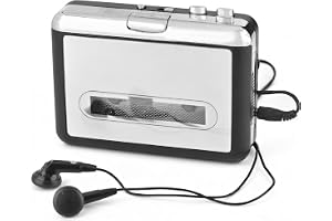 USB-kassettband Till MP3 CD-omvandlare, Ljudmusikspelare med Hörlurar för MP3, Plug and Play