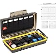 Hard USB Flash Drive Stick Memory Card Storage Case for USB Flash SD CFexpress Type A Card, Nintendo Switch (NS) PSV PS Vita Game Card Water-Resistant Carrying Case Box Organizer Storage (24 Slots)