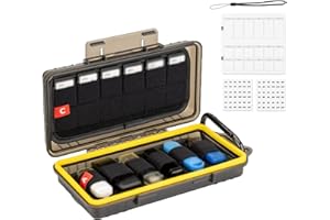 KIWIFOTOS Hard USB Flash Drive Stick Memory Card Storage Case for USB Flash SD CFexpress Type A Card, Nintendo Switch (NS) PSV PS Vita Game Card Water-Resistant Carrying Case Box Organizer Storage (24 Slots)