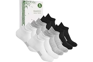 Blu Ninfee Bambusowe skarpety treningowe damskie 3-5/6-8, damskie skarpety do biegania do kostek, oddychające krótkie skarpety sportowe, prezenty dla kobiet, dziewcząt, lato, 6 par