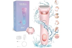 PTOSYAPE Lady Shaver for Women, Glide Pro 3.0 Shaver, 2 in 1 Waterproof Electric Women's Wet and Dry Electric Shaver Razors, Electric Women's Razor for All Hair On The Surface of The Skin (Pink)