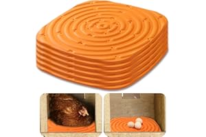 NMM Almohadilla Nido para Pollo, 6 Piezas Esponjas Almohadillas Reutilizables Y Lavables para Nidos De Gallinero, 30 * 30cm Accesorios para Gallineros (Naranja)