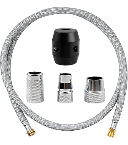 DL-pro Tuyau De Raccordement Flexible De 200 Mm - 3/8" X 3/8" IGxAG - Conforme à KTW-A W270 - Avec Treillis En Acier Inoxydable Pour Robinet