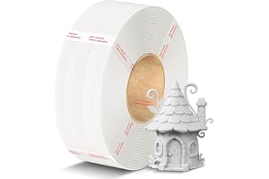 ANYCUBIC Filament PLA Recharge, Filament d'imprimante 3D 1,75 mm Sans Bobine, Précision Dimensionnelle +/- 0,02 mm, Compatible avec la Plupart des Bobines Réutilisables, 1kg, Blanc
