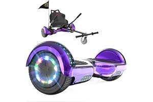 ‎FUNDOT FUNDOT Hoverboards mit Sitz, Hoverboards mit Hoverkart, Go Kart 6,5 Zoll, Hoverboards mit schönen LED-Leuchten, Hoverboards mit Bluetooth-Lautsprecher, Geschenk für Kinder