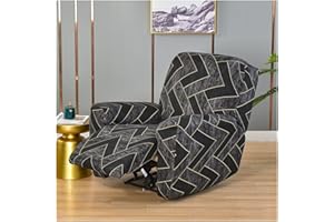YEKUHE Copripoltrona 1 Posto con Braccioli Relax Reclinabile Universale Copri Poltrona Elasticizzato Lavabile Rimovibile Fodera per Poltrona Poltroncine Relax Copertura per Poltrona Elettrica Reclinabile ( C