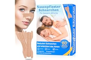 NYLEA Nasenpflaster Schnarchen 60 Stück, Nasenpflaster Besser Atmen Hautfarben Nasenstrips Anti Schnarch Pflaster Schnarchpflaster Lindern Eine Verstopfte Nase Aufgrund Allergien,Schnupfen