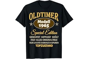 GEBURTSTAGS TSHIRT 60 JAHRE MANN FRAU DAMEN HERREN 60. Geburtstag Mann Frau 60 Jahre 1965 Deko Lustig Geschenk T-Shirt