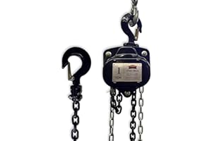 Dragon Winch Paranco a Catena 1000 kg Argano Sollevatore con una robusta catena in acciaio | 3 m di sollevamento massimo | Manuale Montacarichi Verricello 1T/1000Kg Paranco manuale 1T/3M