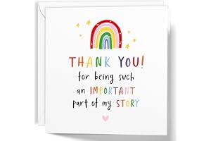 Teacher Thank You Card, Thank You for Being an Important Part of My Story Card