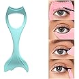 Goodern 3 in 1 Mascara Guard,Mermaid Silicone Mascara Shield Applicator Eye Lash Eyeshadow Eyeliner Auxiliary Tool Reusable Detachable Multi-Purpose Lazy Quick Eye Makeup Tool Eyelash Comb-Green