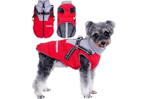 AISUOWA Cappottino Cane: Cappottini per Cani Piccola taglia Impermeabile Giubbotto - Cappotto Cane con Pettorina Adatto Invernale