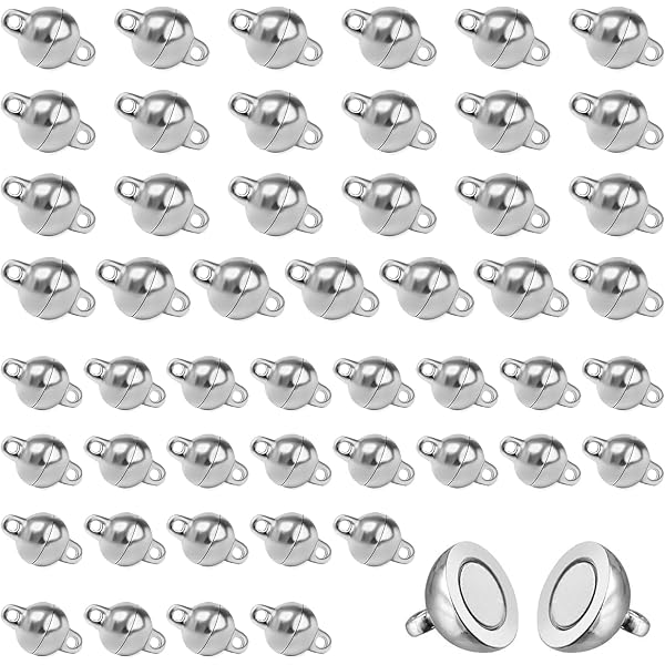 10 Fermoirs Aimantés Pour Bracelets - Cœur, Rond, Papillon - Or Et Argent - Réparation DIY Bijoux - Annickee