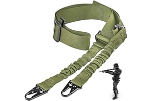 ZONSUSE Gewehrriemen,Einstellbar Gewehrschlinge,Multifunktionale Taktische Schlinge, Riemen langlebig Riemen mit Metallhaken,Flexible Abnehmbar, für Gewehr Airsoft Shotgun Jagd