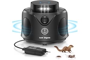 Love begans Repelente Ultrasónico de Plagas Ahuyentador de Ratones, Ratas y Garduñas I Ultrasonido contra Ratones y Anti Ratones148E